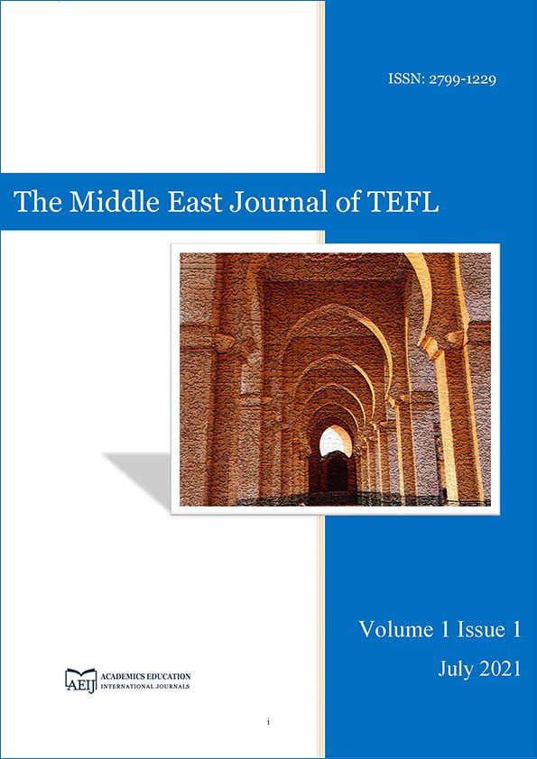 cover MEJTEFL Volume 1 Issue 1 July 2021
